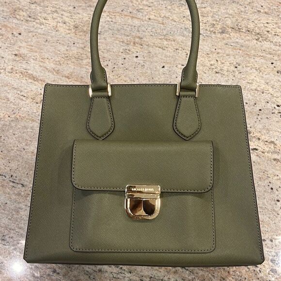 Michael Kors Olive Green Purse - Picture 1 of 9